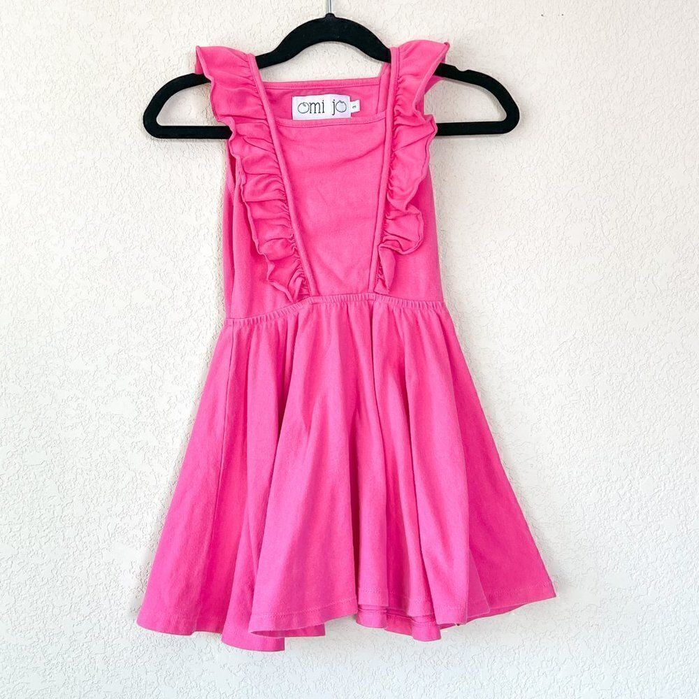 Omi Jo Pink Playground Pinafore Dress Size 3